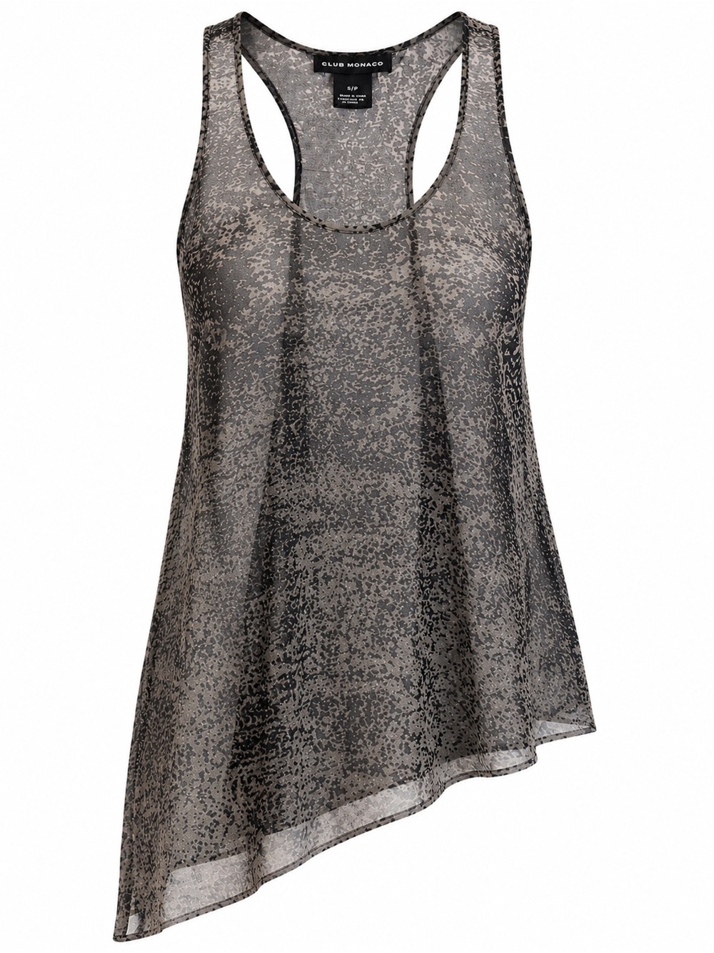 Club Monaco Silk Racerback Sheer Tank Blouse Small